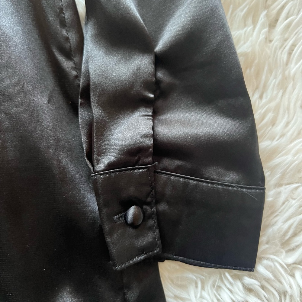 Princess Polly 90210 Black Satin Dress - Picture 9 of 10